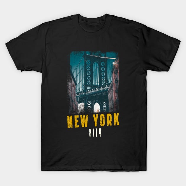 Brooklyn Bridge New York City T-Shirt by ForeverVarsity